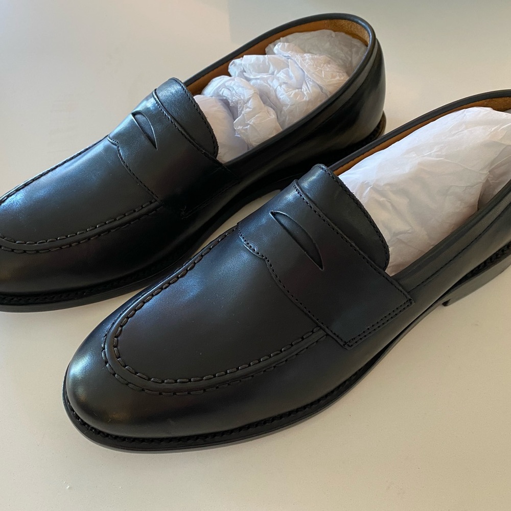 J Crew Ludlow Penny Loafers Black New In Box